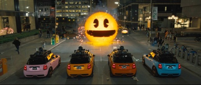 Inky, Blinky, Clyde and Pinky take on Pac-Man in Columbia Pictures' PIXELS.